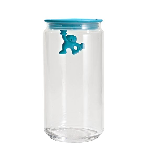 Alessi Gianni Blue Glass Jar with Lid