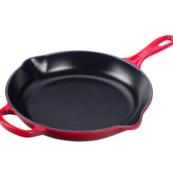 Le Creuset Cherry Red Round Skillet-Le Creuset